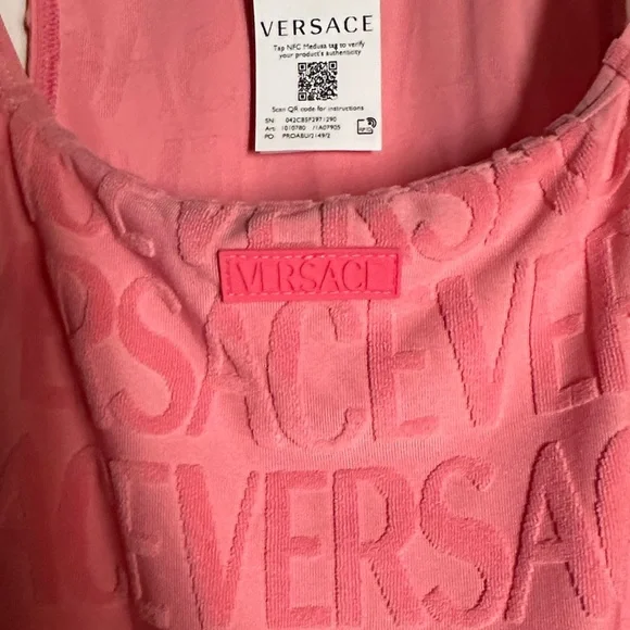 Versace x Dua Lipa Collab Embossed Tank Dress - Picture 5 of 6